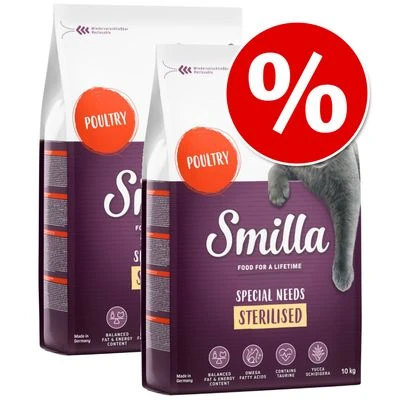 Smilla Dry Cat Food Economy Packs 2 X 10kg 3 Smilla Dry Cat Food Economy Packs 2 X 10kg
