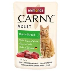 Animonda Carny Pouch Saver Pack 24 X 85g -Meow Mart 105319 pla animonda carny adult rind strauss 85g hs 01 7
