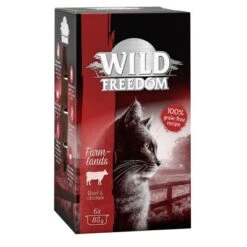 Wild Freedom Adult Trays Saver Pack 24 X 85g -Meow Mart 111606 pla wildfreedom farmlands 6x85g 8