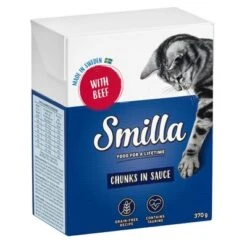 Smilla Chunks Tetra Pak Wet Cat Food Saver Pack 24 X 370g/380g -Meow Mart 111759 pla smilla chunksinsauce beef 370g 9