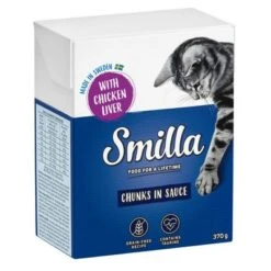 Smilla Chunks Tetra Pak Wet Cat Food Saver Pack 24 X 370g/380g -Meow Mart 111760 pla smilla chunksinsauce chickenliver 370g 2