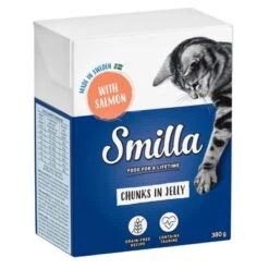 Smilla Chunks Tetra Pak Wet Cat Food Saver Pack 24 X 370g/380g -Meow Mart 111762 pla smilla chunksinjelly salmon 380g 3