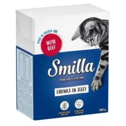 Smilla Chunks Tetra Pak Wet Cat Food Saver Pack 24 X 370g/380g -Meow Mart 111763 pla smilla chunksinjelly beef 380g 6