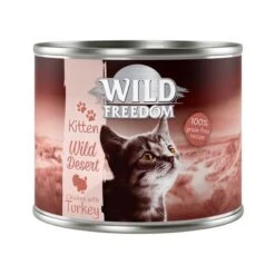 Wild Freedom Kitten Saver Pack 12 X 200g -Meow Mart 122397 pla wildfreedom kitten wilddesert turkey 200g 3