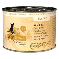 Catz Finefood Can 6 X 200g -Meow Mart 172197 pla petsnature catzfinefood rindkalb 200g 1 jpg 3