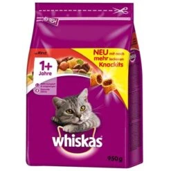 Whiskas Dry Cat Food Economy Packs -Meow Mart 1 68454 pla whiskas 1 rind 950g 8