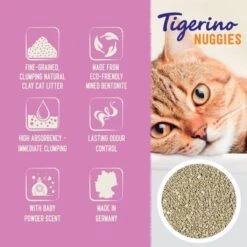 Tigerino Nuggies (Ultra) Cat Litter - Babypowder Scented 7 Tigerino Nuggies (Ultra) Cat Litter - Babypowder Scented -Meow Mart 1 tigerino boards benefits nuggies babypowder en 1000x1000 3