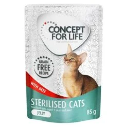 48 X 85g Concept For Life Wet Cat Food – 36 + 12 Free!* -Meow Mart 288377 pla concept for life sterlisedcats beef gelee 85g 0