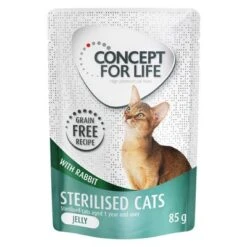 48 X 85g Concept For Life Wet Cat Food – 36 + 12 Free!* -Meow Mart 293097 pla concept for life sterlisedcats rabbit gelee 85g 2