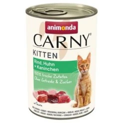 Animonda Carny Kitten 12 X 400g -Meow Mart 311597 pla carny kitten rind huhn kaninchen 400g hs 01 9