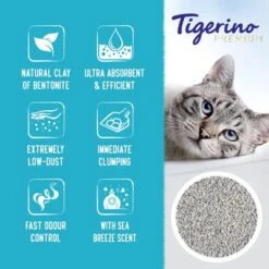 Tigerino Special Edition / Premium Cat Litter - Sea Breeze 7 Tigerino Special Edition / Premium Cat Litter - Sea Breeze -Meow Mart 3 tigerino boards benefits premium seabreeze en 1000x1000 5