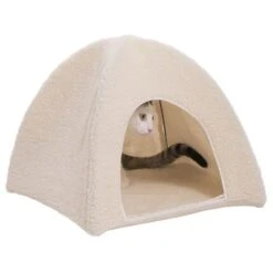 Fleecy Sheepskin Cat Den -Meow Mart 450535 katzenzelt dsc0422 8