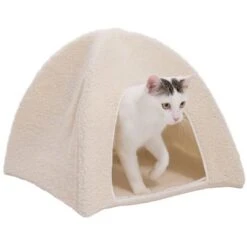 Fleecy Sheepskin Cat Den -Meow Mart 450535 katzenzelt dsc0423 1