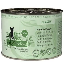 Catz Finefood Can 6 X 200g -Meow Mart 57357 pla pets nature catz finefood huhnfasan 200g 6