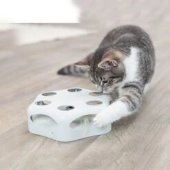 Trixie Turning Feather Cat Toy -Meow Mart 74762 trixie katzenspielzeug turning feather grau hs 12 0