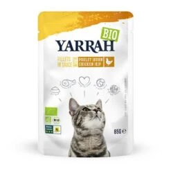 Yarrah Organic Fillets In Sauce 14 X 85g -Meow Mart 8136 cat pouch chicken 85g 8714265000829 2