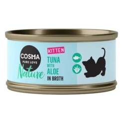 Cosma Nature Kitten Saver Pack 24 X 70g 15 Cosma Nature Kitten Saver Pack 24 X 70g -Meow Mart 93197 pla cosmanature kitten tunaaloe 70g 5