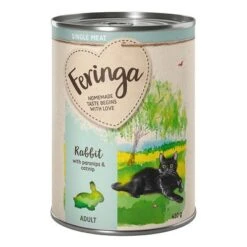 Feringa Single Meat Menu 6 X 410g -Meow Mart feringa singlemeat adult rabbit 410g 1000x1000 6