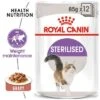 Royal Canin Sterilised In Gravy -Meow Mart rc fhn wet sterilisedgravy mv eretailkit 3